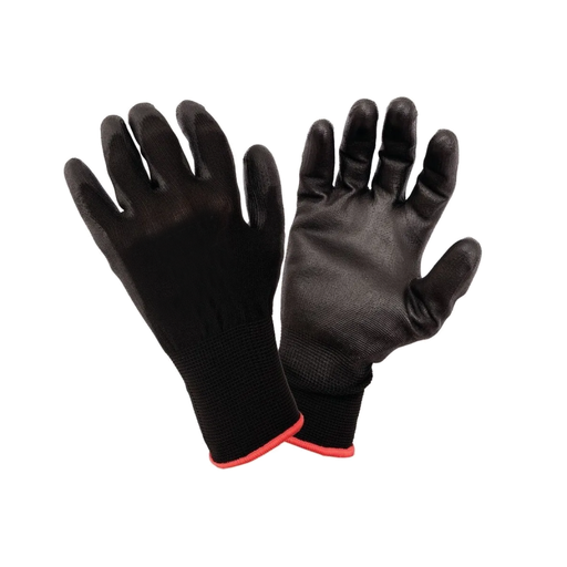 [ZC/PU1001B-T10] GUANTE G13 POLIESTER PU NEGRO T10 -ZC HERRAMENTAL - STEEL PRO