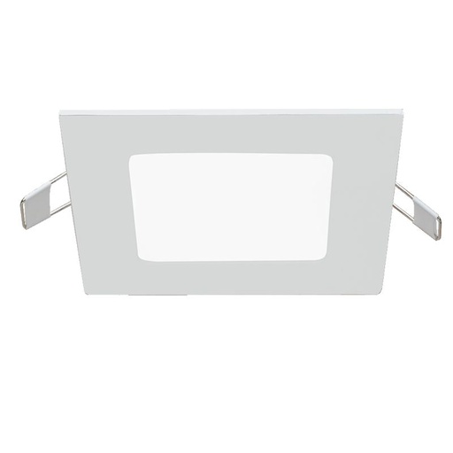 [PL/PCI6-11] PANEL LED EMBUTIR 6W CUADRADO LUZ CALIDA MARCO BLANCO - PRACTILED